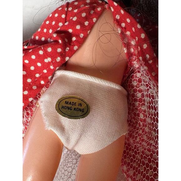 Vintage Made in Hong Kong 1970s Brown Blond Red Hair Girl Doll 8" Lot of 3 - Picture 6 of 16